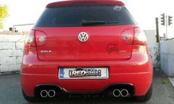 Dual twin exit exhaust fabricated for this MK5