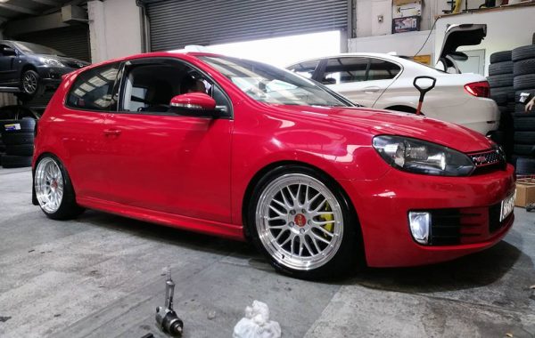 BBS style wheels and new Toyo T1R tyres supplied and fitted to this VW Golf!