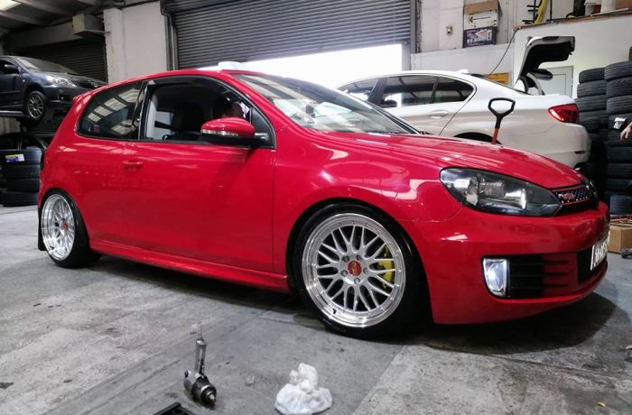 BBS style wheels and new Toyo T1R tyres supplied and fitted to this VW Golf!