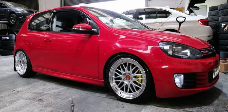 BBS style wheels and new Toyo T1R tyres supplied and fitted to this VW Golf!