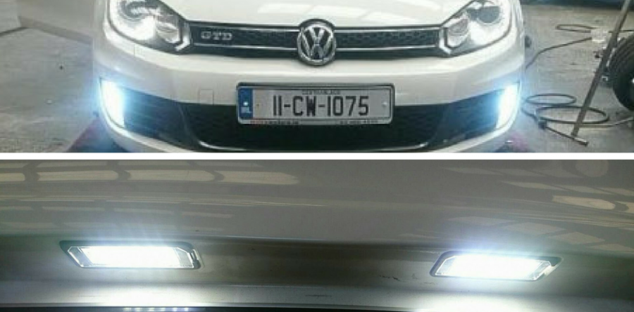 Led Reg Unit And HID Fog Lights Fitted On Golf