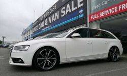 Cobra lowering springs and new 19″ wheels and tyres supplied and fitted to this Audi A4 Avant!
