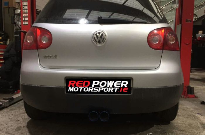 Twin Exhaust Fitted On Golf
