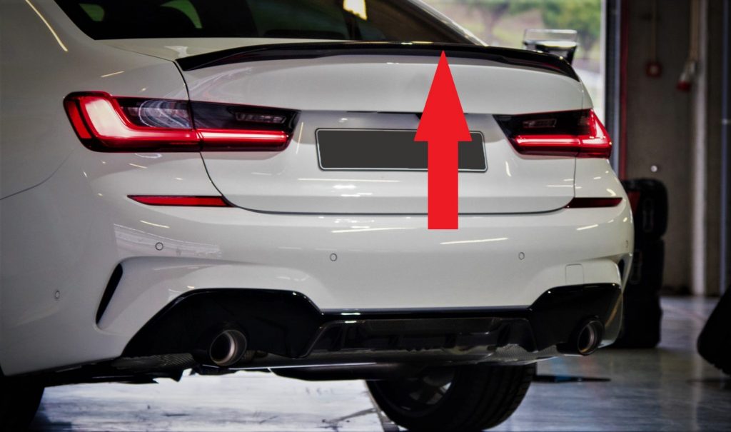 Gloss Black M Performance Style Boot Spoiler Lip – Fits BMW 3 Series G20 2018+