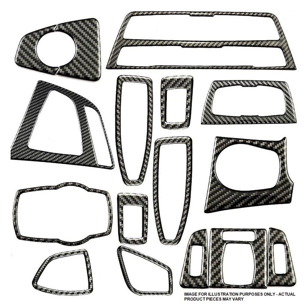 Cadre Commande AC Fibre De Carbone Pour Seat Ibiza 6J (2009-2014) - Autocollant Décoratif Noir